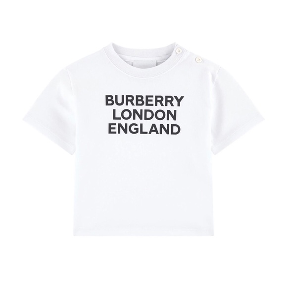 BURBERRY AUTHENTIC BABY WHITE LOGO T- SHIRT SIZE 12 MONTHS - Picture 4 of 4